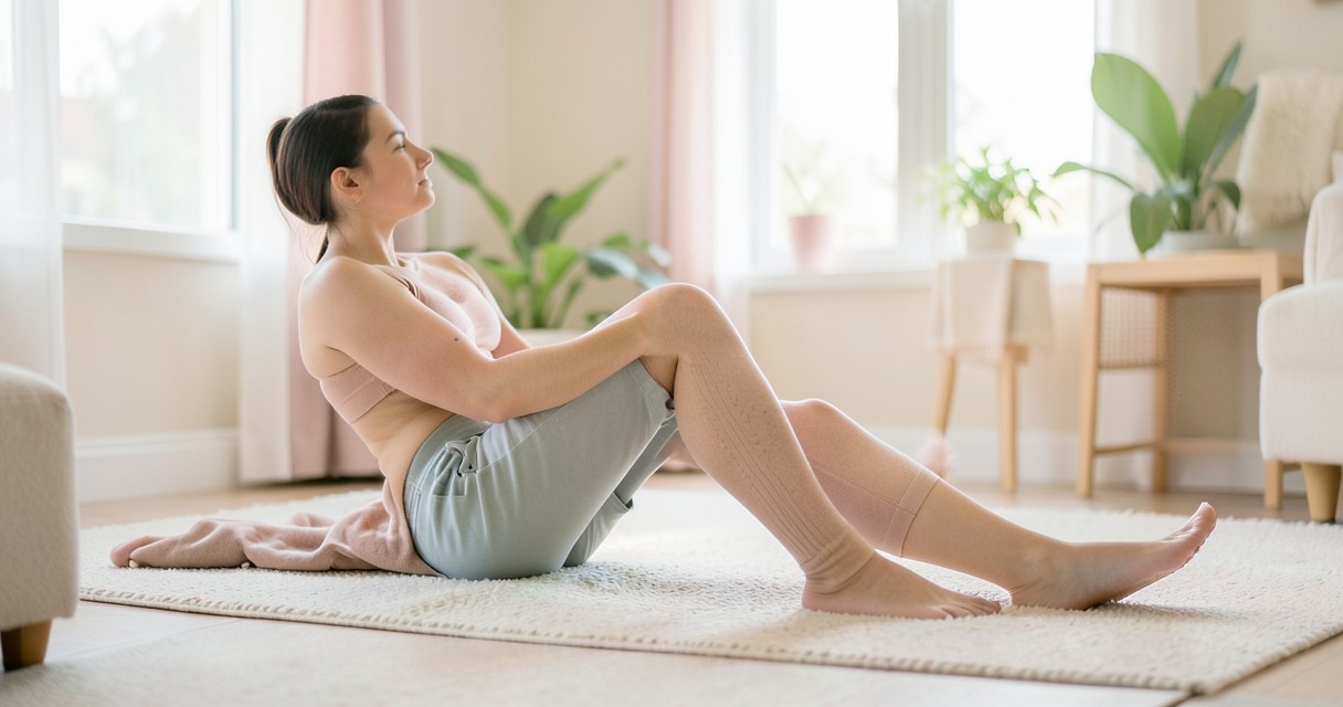 Mișcări scurte pentru relaxarea genunchilor — Mișcări de mobilizare a genunchilor Mișcări scurte pentru relaxarea genunchilor — Mișcări de mobilizare a genunchilor